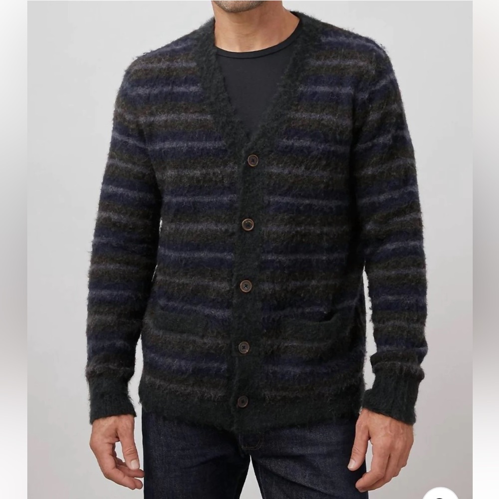 Rails Jasper Cardigan In Dawn Fog Stripe men’s size XXL‎